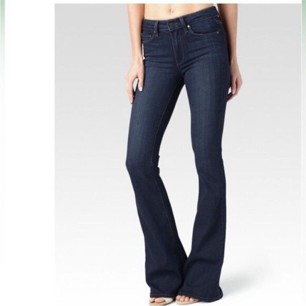 PAIGE Dark Indigo Flare Jeans
